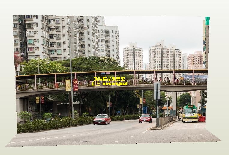 1比64 43 香港荃湾青山公路高速公路车模高达兵人汽车场景模型