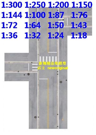 1比24 1:64 24 18 2车道城市马路街道公路汽车建筑兵人偶场景模型