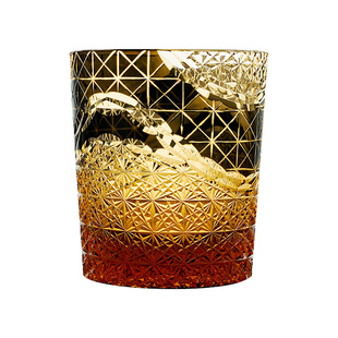 酒杯家用高档雕刻水晶玻璃杯日本江户切子杯销子威士忌杯 精美日式