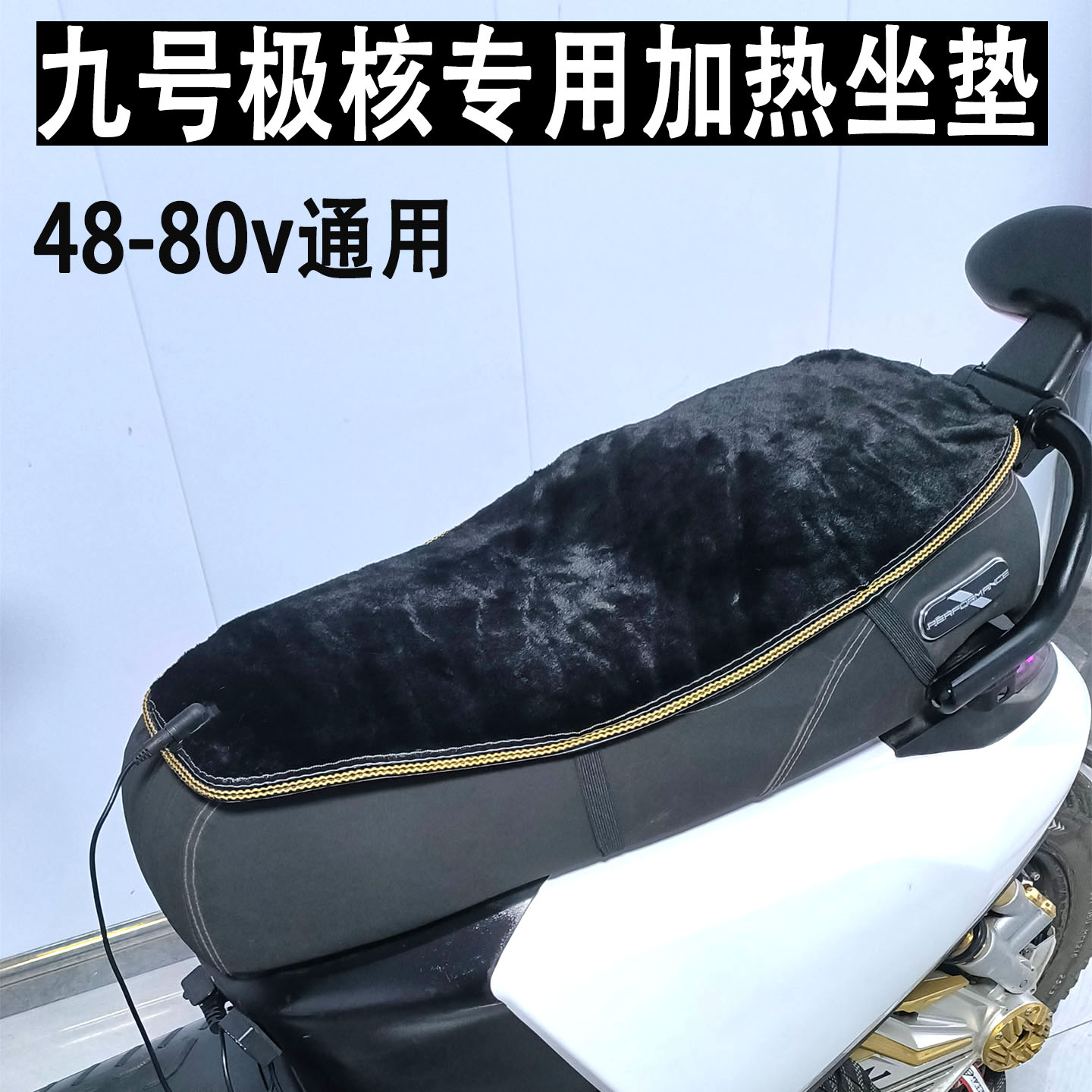 加热坐垫电动瓶车九号极核专用通用双人