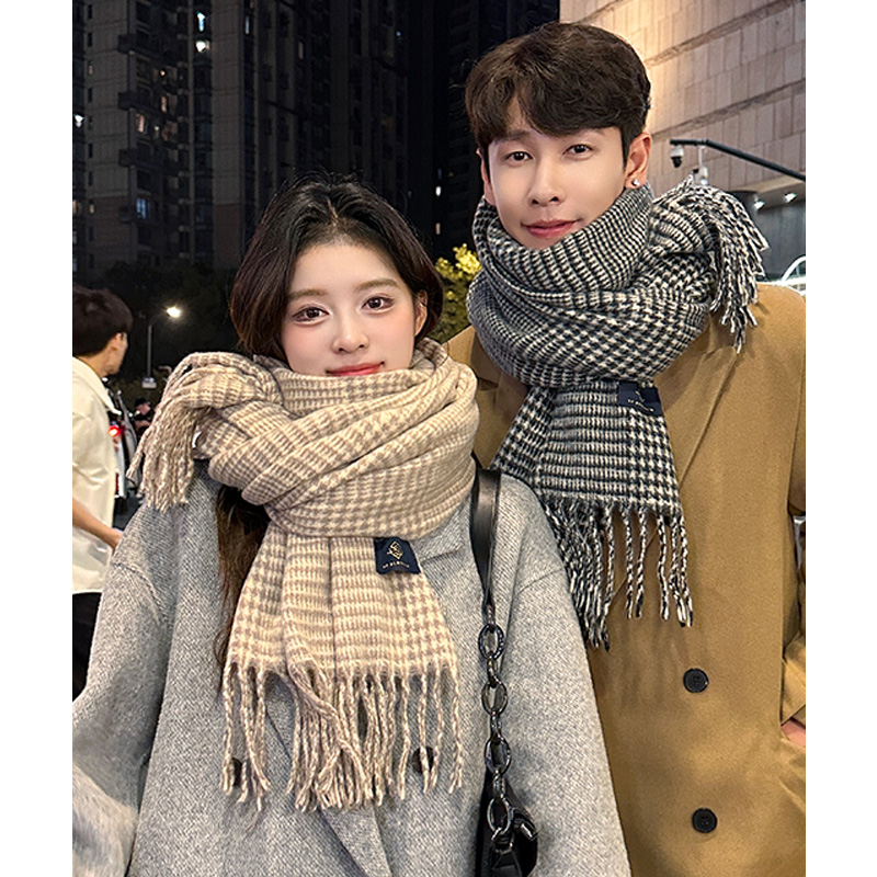 围巾情侣款一对男女冬季2025新款