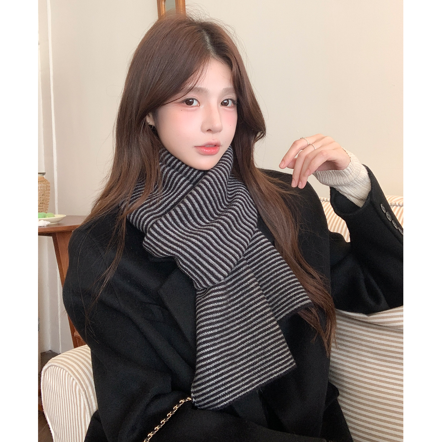 围巾女款2025新款冬季学生高级感