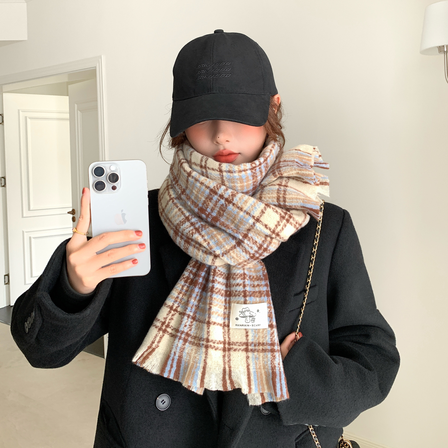 围巾女款2025新款冬季学生高级感