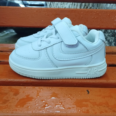 春秋牛二层皮儿童小白鞋男童鞋子女童运动鞋真皮学生板鞋小孩幼儿