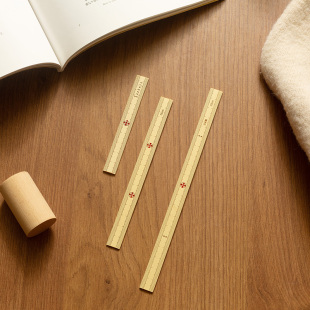 日本seeknit竹云尺10-15-20厘米编织工具测量尺竹尺裁缝缝纫用尺