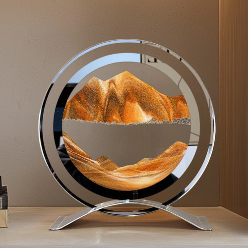 现代轻奢动流沙画客厅装饰品摆件