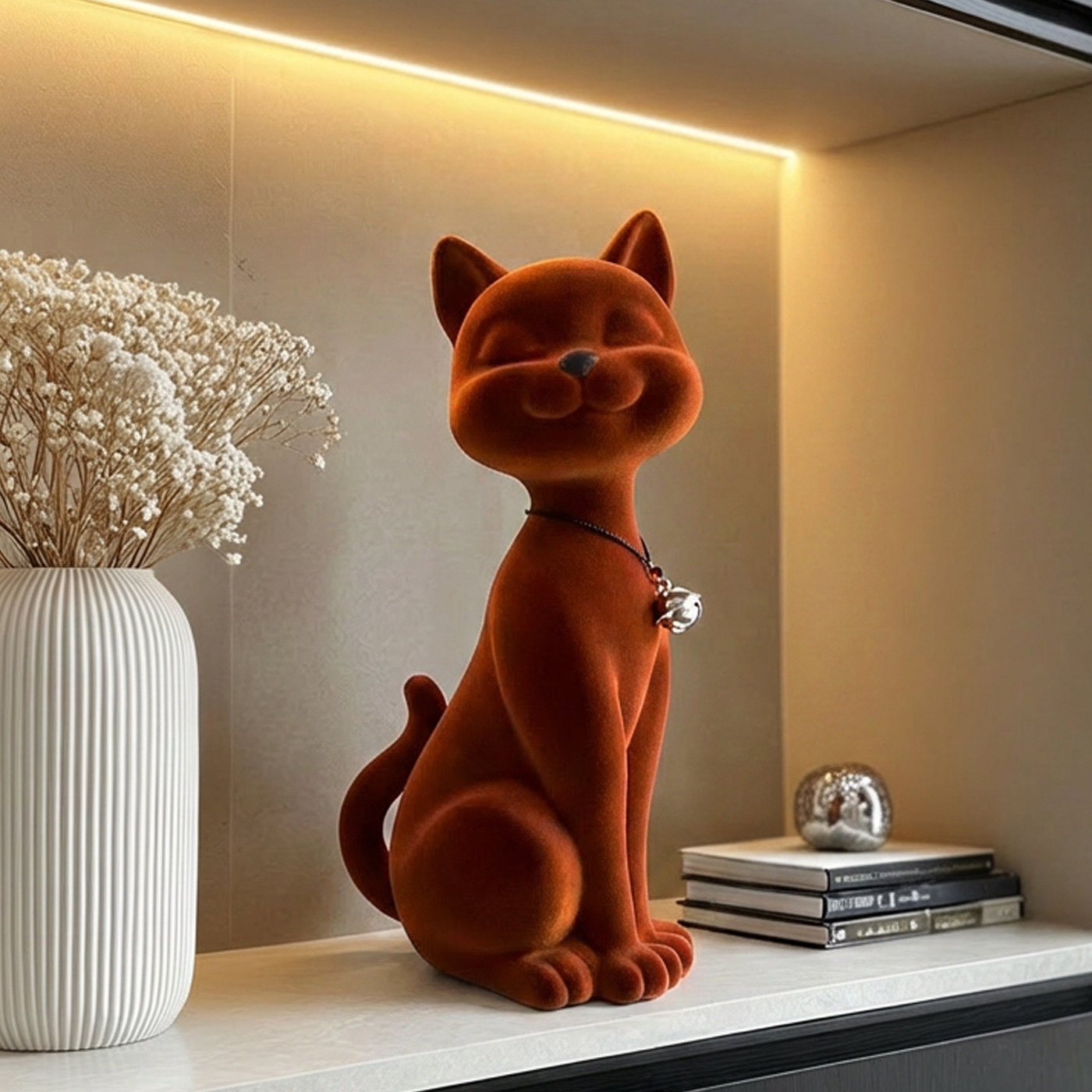 现代猫摆件高级感设计客厅书房桌面电视柜玄关喵咪装饰品乔迁礼物