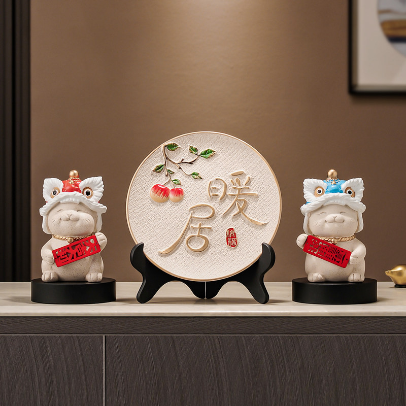 新中式舞狮舞狮招财摆件乔迁礼品