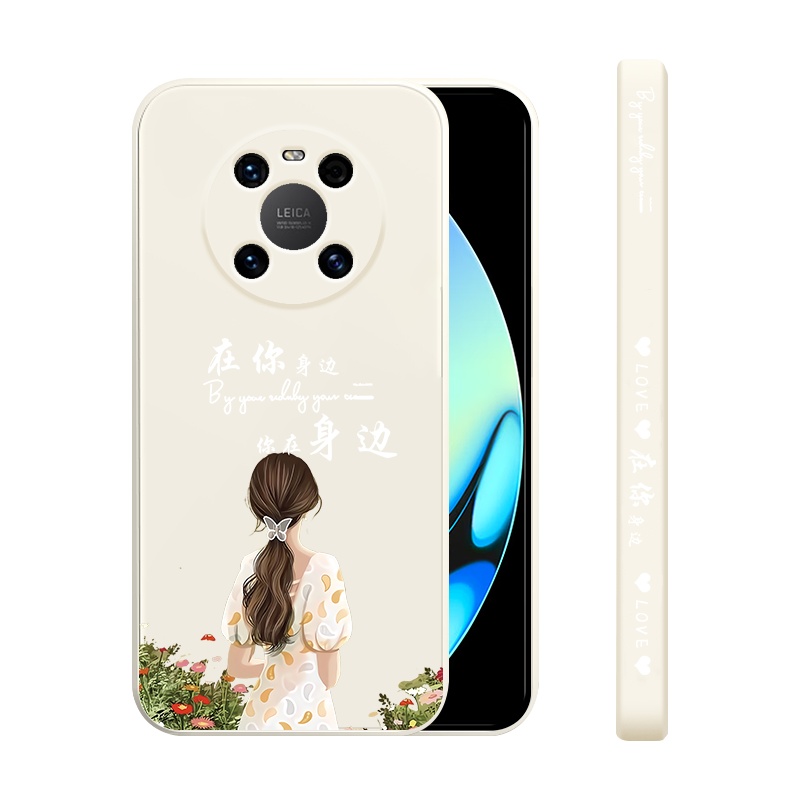 适用华为mate40手机壳新款Mate40pro液态硅胶保护套40pro+女40E全包防摔软壳保时捷设计NOH-AN00外壳在你身边