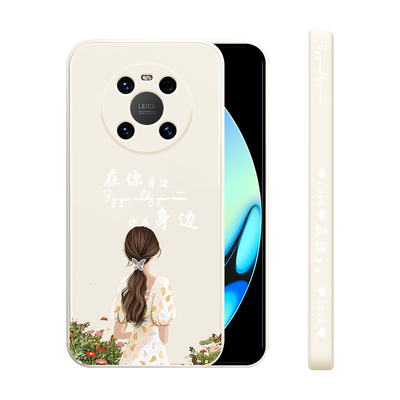 适用华为mate40手机壳新款Mate40pro液态硅胶保护套40pro+女40E全包防摔软壳保时捷设计NOH-AN00外壳在你身边