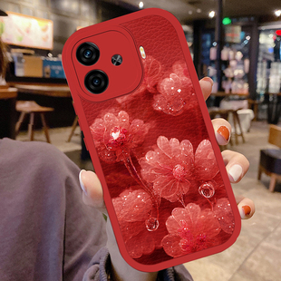 保护套vivo网红高级感turb0冰洁花 z9turbo全包防摔iq00创意时尚 适用iqooz9手机壳新款 z9x小羊皮硅胶软壳女款