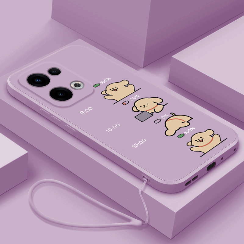 适用opporeno13手机壳新款Reno13Pro液态硅胶超薄软壳女款13pr0高级镜头全包防摔OPPO简约时尚保护套上班小狗