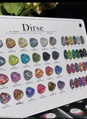 Dirse美甲大亮片胶24色配涂好色板  6g 罐装一色一备 电子版证书