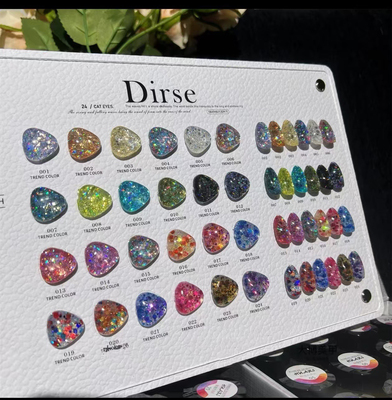 Dirse美甲大亮片胶24色配涂好色板  6g 罐装一色一备 电子版证书