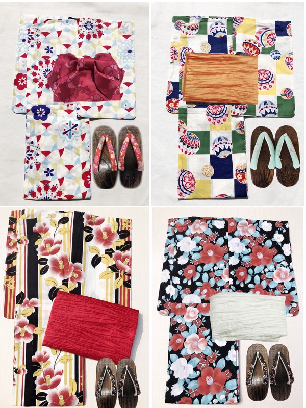 全棉花色少女款风正统和服浴衣