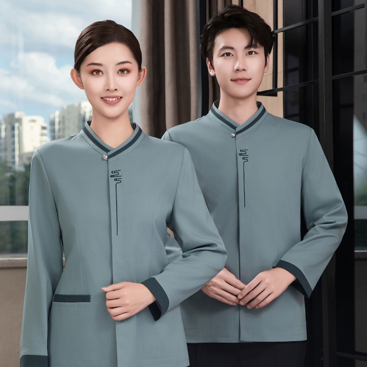 保洁人员工作服长袖小区商场物业