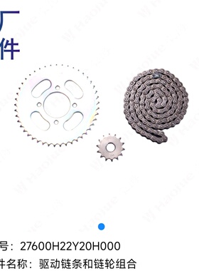 适用豪爵DR150 DR160S原厂套链HJ125-10/10A/10D三件套链 轮链条