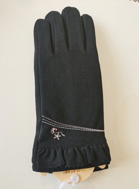 虹蝶女士保暖加绒手套中厚秋冬季保暖柔软舒适透气触屏HD03252