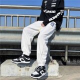 2025春秋季华夫格宽松百搭束脚运动裤港风ins潮牌休闲裤DX29-P30，女装休闲裤，星座1703A-1