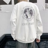 2025春秋季新款潮流ins港风潮印花百搭学生宽松上衣卫衣W1263-P28，男装卫衣，星座1703A-1