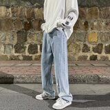 2025春秋季新款青春流行慵懒原宿渐变潮牛仔裤ins九分裤K1827-P40，男装牛仔裤，星座1703A-1