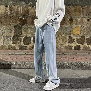 2025春秋季新款青春流行慵懒原宿渐变潮牛仔裤ins九分裤K1827-P40图片