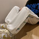 卫裤男春季新款港风潮牌字母刺绣九分运动裤宽松百搭裤子K132-P28，男装休闲裤，星座1703A-1