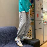 2025秋季新款韩版潮流学动束脚裤潮牌ins港风阔腿卫裤K099-P30，男装休闲裤，星座1703A-1