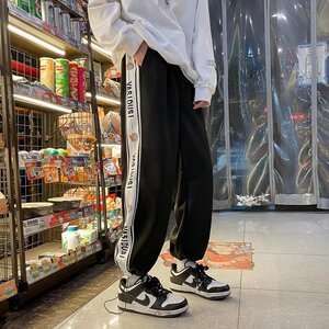2025秋季新款韩版运动裤ins抽绳束脚卫裤宽松阔腿休闲裤AK71-P30图片