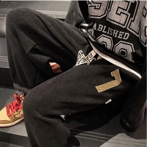 秋冬季加绒微弹裤子男潮流休闲青春时尚新款运动束脚裤AK73JR-P38图片