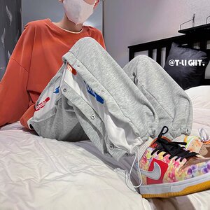 2025秋季新款工装裤男士ins潮牌宽松束脚百搭潮流排扣裤AK185-P35图片