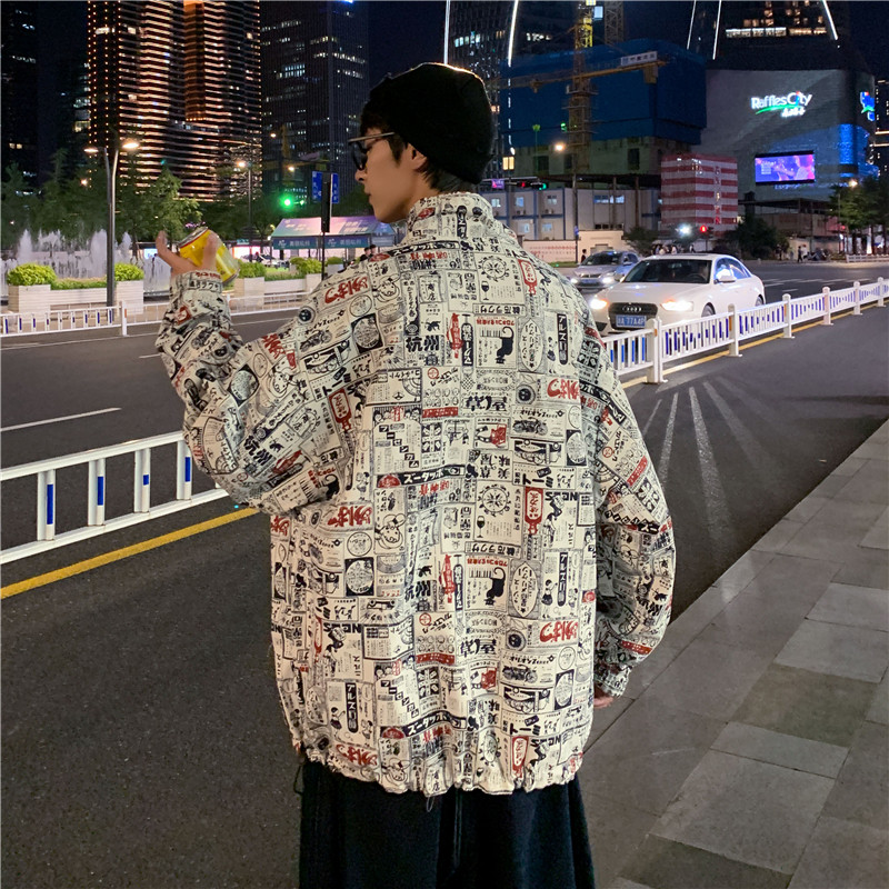2025春秋季新款休闲双面两面穿夹克男宽松情侣开衫外套JK2107-P50,男装夹克,星座1703A-1