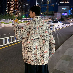 2025春秋季新款休闲双面两面穿夹克男宽松情侣开衫外套JK2107-P50图片