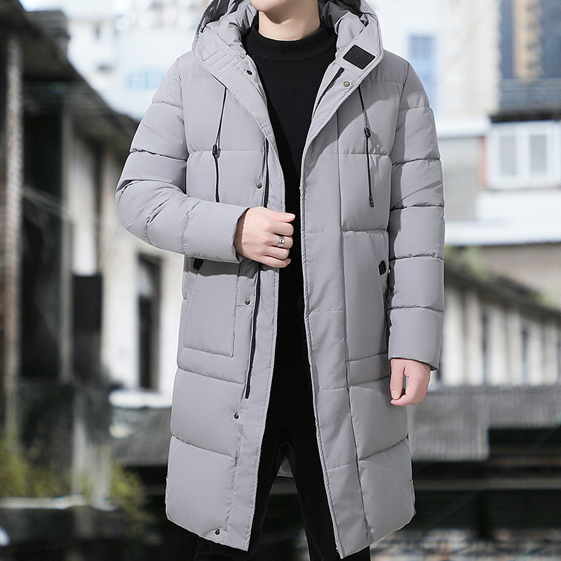2025年冬季中长款加厚青年潮连帽棉服外套男MY9788-P70大码,男装棉衣,星座1703A-1