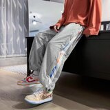 2025秋季新款工装裤男士ins潮牌宽松束脚百搭潮流排扣裤AK185-P35，男装工装外套，星座1703A-1