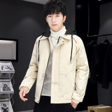 21年冬季青少年连帽加厚棉服字母印花宽松男士外套棉服MY196-P70，男装棉衣，星座1703A-1