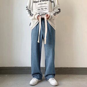 2025秋季新款休闲直筒裤宽松美式hiphop高街拖地阔腿裤WD133-P40图片