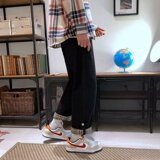 2025春秋季新款复古翻边格子男士牛仔裤潮流直筒九分裤NZ888-P35，男装牛仔裤，星座1703A-1