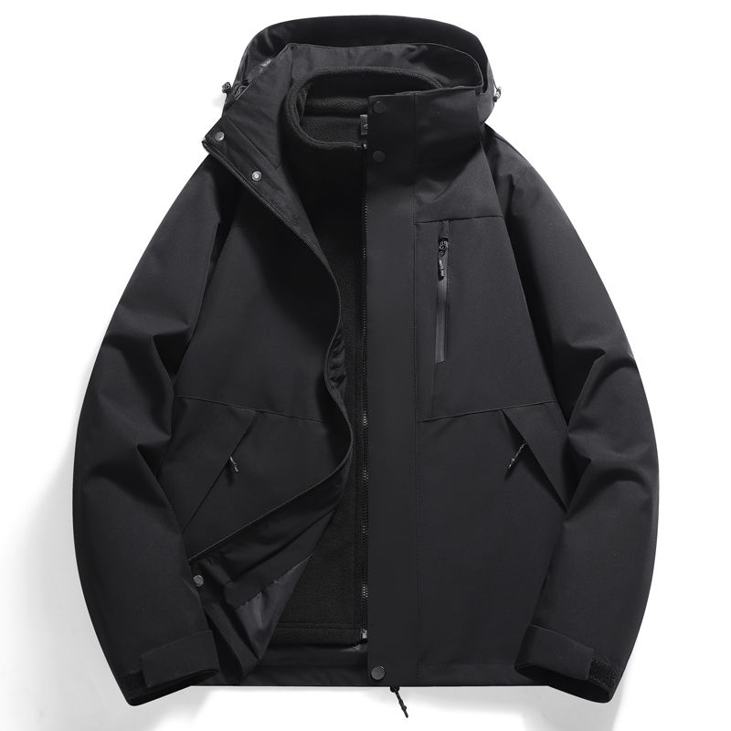 莱特新款2025男软壳夹克外套户外秋冬季情侣款三合一两件套冲锋衣