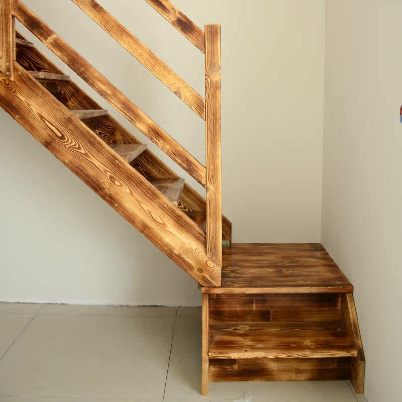 Duplex Thermocline Carbonized wood stairs right angle turn a corner Attic ladder Household ladder Customizable factory Direct sellingin the Whole house custom , Stairs , Overall stairs  category - from Buy2taobao.com to provide professional Taobao agent buy service