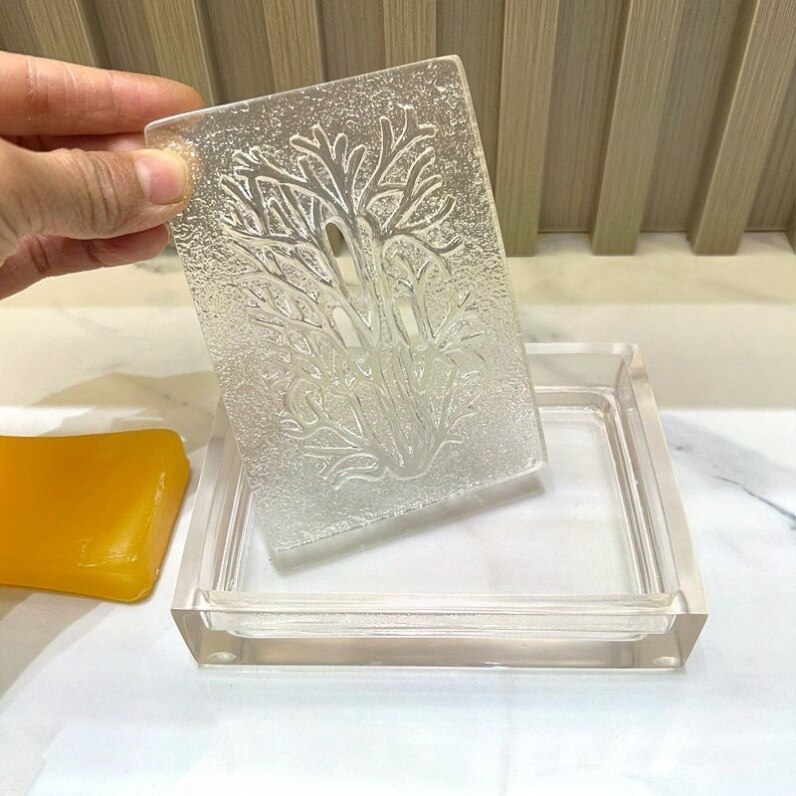 卫生间透明香皂盘肥皂盒网红款双层可沥水皂托新款包邮高颜值轻奢