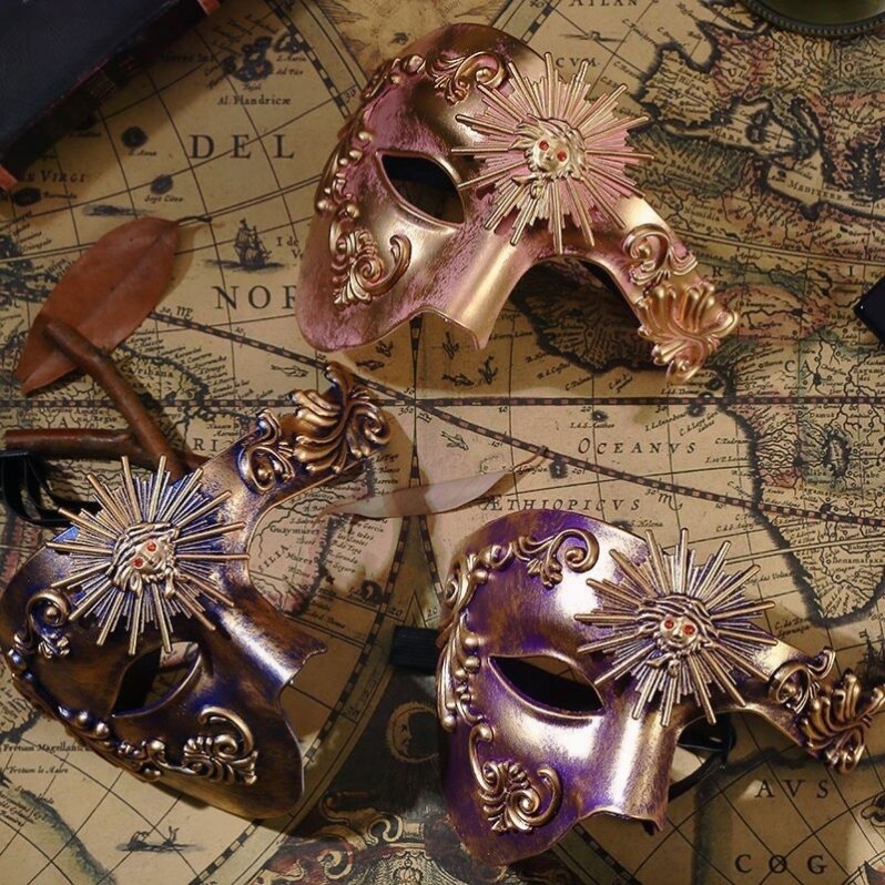 化装舞会服装派对万圣节狂欢节复活节半脸神秘歌剧魅影面具