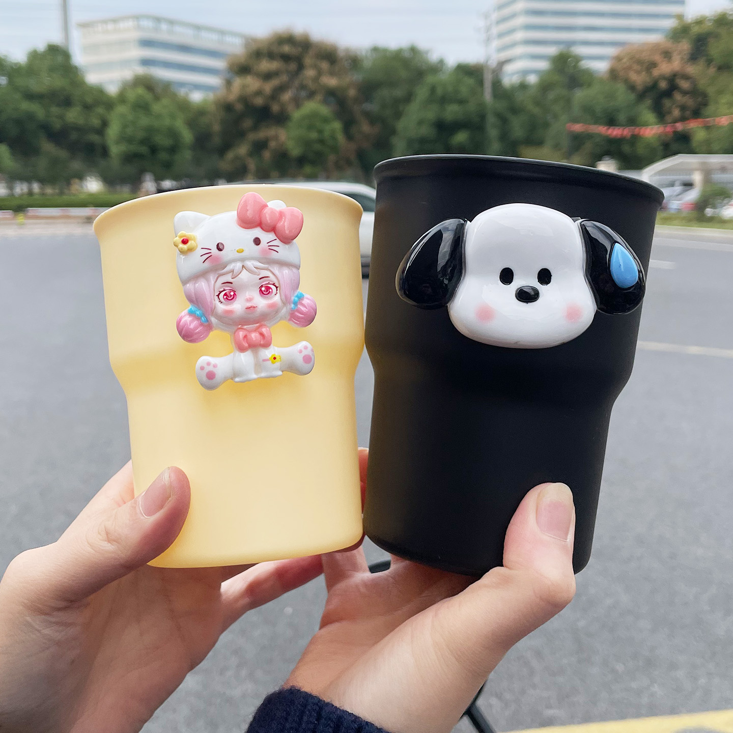 电动车水杯架免打孔挂式防抖可爱