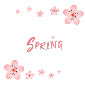 清新樱花透明玻璃贴画