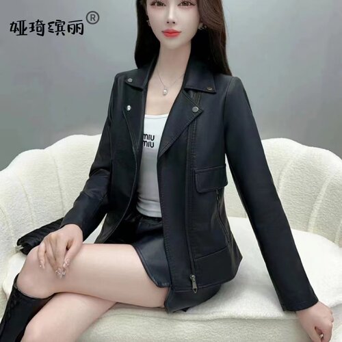 韩版短款小皮衣外套女2026春秋冬新款高级感小个子休闲机车皮夹克