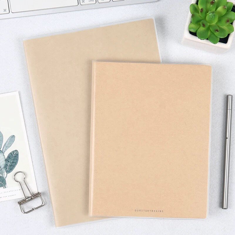 初品纯牛皮胶套本 简约商务纯色横线空白内页文具笔记本