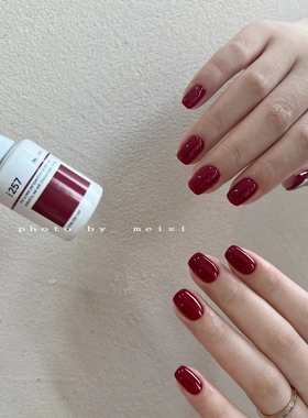 明星 韩国本土产品IZEMI美甲甲油胶I257 酒红色高级 贵妇