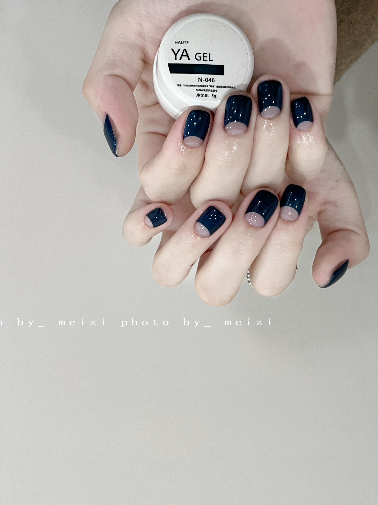 YA gel N-046罐装甲油胶 深蓝色显白光疗甲油胶 5g