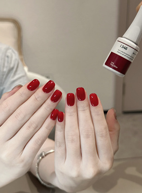 微透 烂番茄红 韩国IZEMI 明星 瓶装美甲甲油胶I346  包邮 贵妇