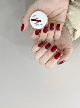 YA gel N-030罐装甲油胶 深红色显白光疗甲油胶 5g 鸭子胶